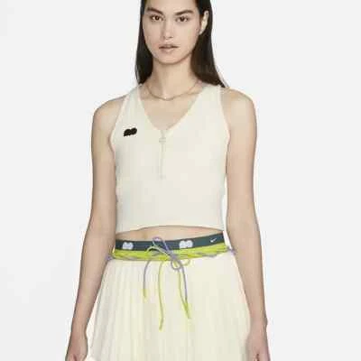 $68 NUEVO Top corto de tenis Nike Naomi Osaka "NO" para mujer calce ajustado DX1812 pequeño Foto 1 de 4