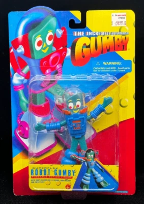 Incredible Adventures of Gumby Robot Gumby 1996 Figura en Tarjeta Nuevo En Caja Foto 1 de 4