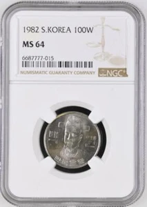 South Korea 100 Won 1982 NGC MS 64 - Picture 1 of 2