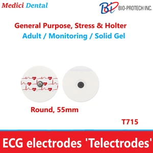 BIO PROTECH TELECTRODE ECG ELECTRODES PE Foam, Adult, Round, 55mm, 1000/Bx, T715 - Picture 1 of 1