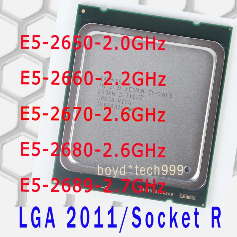 Intel Xeon E5-2650 E5-2660 E5-2670 E5-2689 2680 LGA 2011/Socket R CPU Processor - Image 1 of 1