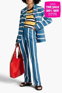 RRP€795 MARNI Straight Trousers IT38 US2 UK6 S Striped Stretch Made in Italy - Imagen 1 de 7