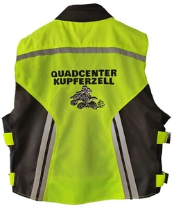 Chaleco de advertencia Germas Premium - yema fluoral/negro - Quadcenter celda de cobre bordado - Imagen 1 de 15
