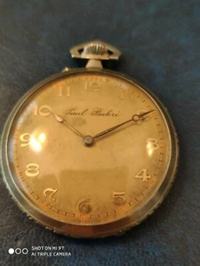 Reloj Paul Buhre Antiguo Acero Poсket 47 mm Funcionando - Imagen 1 de 5