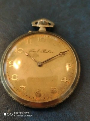 Paul Buhre Antique Steel Poсket Watch 47 mm working - Image 1 of 4