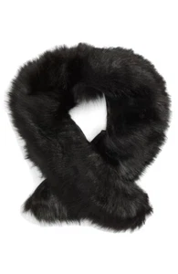 Sole Society NEW Nordstrom Gatsby Party Black Faux Fur Stole Wrap One Size OS - Picture 1 of 4