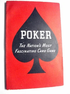 Poker The Nation's Most Fascinating Card Game 1941 Paperback Whitman Publishing - Picture 1 of 2