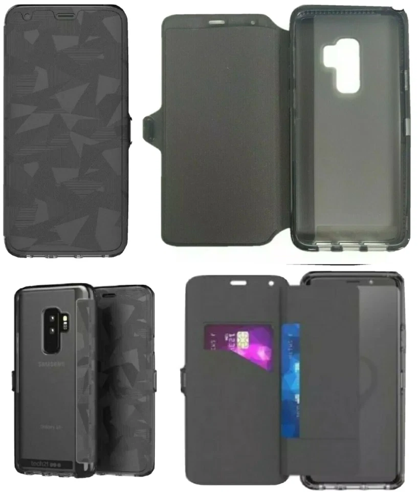 Tech 21 Evo Wallet Case Credit Card Storage For Samsung Galaxy S9 Plus S9+ Black - Image 1 of 1