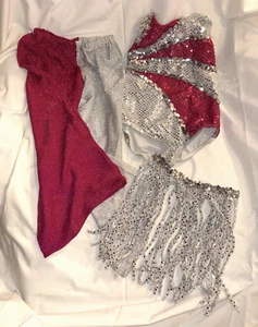 Weissman Size 6 C Designs for Dance Girls Outfits Multicolor Pants Top - Picture 1 of 12