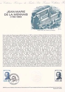Philatelistisches Dokument 1. Tag: 26 1980 - Jean-Marie de la Mennais - Bild 1 von 1