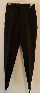 Roffe Womens Black Ski Stirrup Pants Long 10 Wool/Nylon Blend Made In USA - Picture 1 of 8