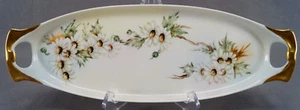 RS Prussia Germany Signed F Drury Hand Painted White Daisies & Gold Tray - Picture 1 of 9