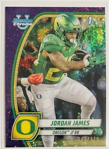 Jordan James 2024 Bowman U Chrome Purple Diamond Refractor 343/375 Oregon Ducks - Picture 1 of 2