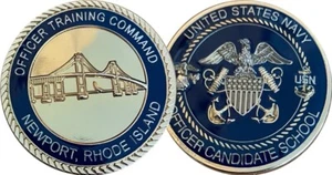 UNITED STATES NAVY ~ OFFICER CANDIDATE SCHOOL ~ OFFICER TRAINING CMD ~ 1.75"  - Picture 1 of 5