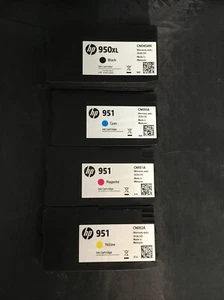 Genuine HP 950 XL Black & 951 Standard Cyan/Magenta/Yellow 4 Pack Expire 07-2026 - Picture 1 of 3