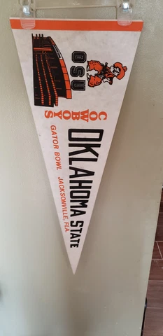 OKLAHOMA STATE COWBOYS GATOR BOWL  RETRO FELT VINTAGE PENNANT 3/12/23 Cover