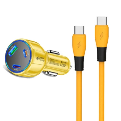 Carregador de parede 65W rápido tipo C, 4 em 1 65W cabo super rápido para celular iPad - Imagem 1 de 4