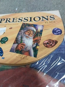 Impressions Hand Painted Flag Santa 28"x40" By NCE - Picture 1 of 3