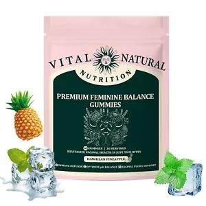 Vital Natural Women's Balance Gummies Hawaiian Pineapple Gummies 60 Capsules - Picture 1 of 5