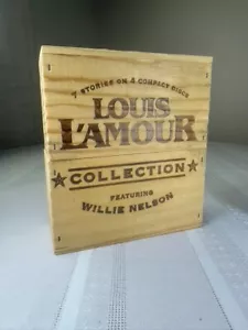 Louis L'Amour Collection 7 Stories on 4 CDs Wooden Box Read Willie Nelson Gift - Picture 1 of 5
