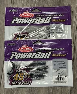 BERKLEY POWERBAIT Max Profumo Naso Piatto Minnow 4” 10CT Blu Prl Nero Hgram & 10CT Bl - Foto 1 di 2
