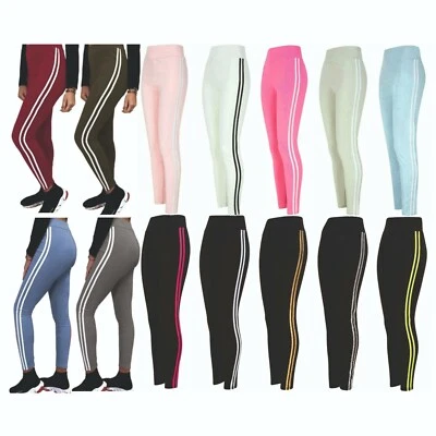 Ladies womens Leggings Gym Pants Lounge Sport Jogging Running Yoga Black New  - Image 1 of 4