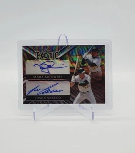 2023 Leaf Exotic MARK McGWIRE + JOSE CANSECO Dual Auto Autograph 1/1 - 1 of 1 🔥 - Picture 1 of 3