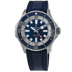 Nuevo reloj Breitling Superocean automático 46 esfera azul para hombre A17378E71C1S1 - Imagen 1 de 5