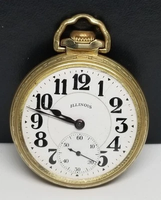 1926 14K G.F. Illinois Pocket Watch, Gr Bunn Special, Size 12s, 21 J, Working. - Image 1 of 4