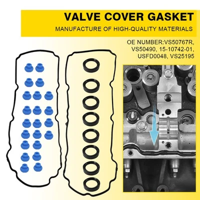 VALVE COVER GASKET SET FOR FORD TAURUS FLEX LINCOLN MKS MKZ MAZDA 6 CX-9 VS50490 - Изображение 1 из 4