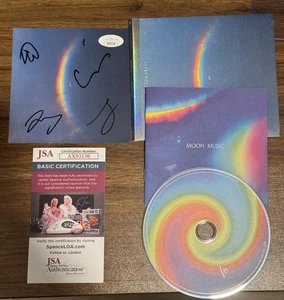 Coldplay Moon Music signed CD Kunstkarte mit JSA COA handsigniert von allen 4 - Bild 1 von 3