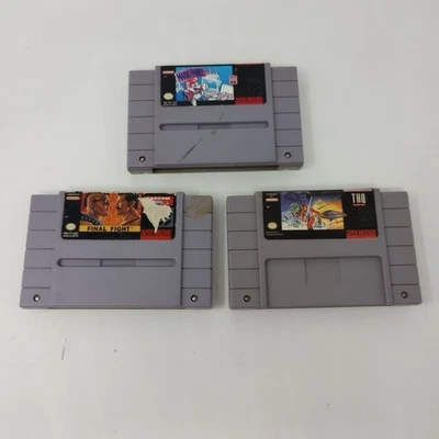 3 cartuchos Super Nintendo SNES (Final Fight, Mario Paint, Empire Strikes Back) Foto 1 de 4