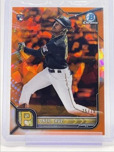 ONEIL CRUZ 2022 BOWMAN CHROME SAPPHIRE ROOKIES ORANGE RC 75/75 Q4359 - Picture 1 of 2