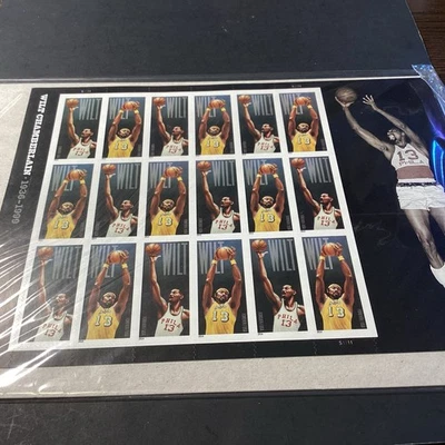 Hoja de 18 estampillas Scott #4950-51 Wilt Chamberlin Forever MNH 2014-SELLADAS (NIP) EE. UU. Foto 1 de 2