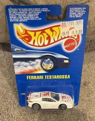 Hot Wheels Ferrari Testarossa - Blanco - 1990 Tarjeta Azul Internacional Raro Tampo Foto 1 de 4
