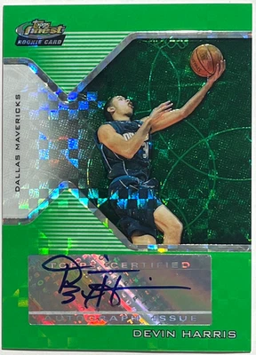 2004-05 Topps Finest Green X-Fractor Devin Harris Auto RC #175/15 - Imagem 1 de 2