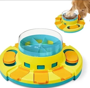 Giocattolo Puzzle per Animali Domestici 2 Livelli, Alimentatore Lento, Dispenser Alimentazione Trattamento Alimenti Cuccioli - Foto 1 di 4