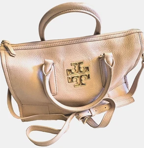 Borsa Tory Burch pelle ciottoli 2 manici superiori cinturino regolabile oro ferramenta - Foto 1 di 11