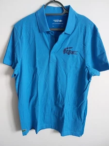 LACOSTE NOVAK DJOKOVIC L (SIZE 5) BLUE POLO SHIRT NEW WITHOUT TAGS - Picture 1 of 16