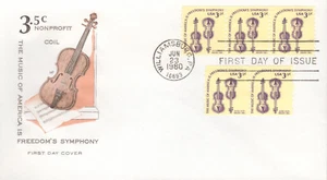 1980 FDC - Scott# 1813 - 3.5-cent Coil Issue - Farnam Cachet - Picture 1 of 1