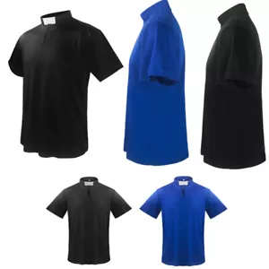 Männer Bluse Mock Neck T-Shirt Minister Top Kirche Prediger Religiös Mottoparty - Bild 1 von 27