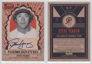 2013 Panini America's Pastime Pastime Signatures Red /10 Steve Yeager #SY Auto