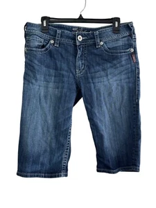 Vintage Y2K Silver Jeans Co. Suki Bermuda Denim Shorts Medium Wash Damen Größe - Bild 1 von 4