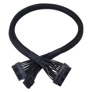 Computer Mainboard 24Pin Power Supply Cable 18+10pin to 24Pin Sleeved Cable 60CM - Afbeelding 1 van 8