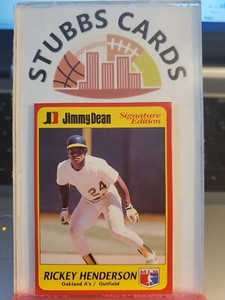 1991 Jimmy Dean Signature Edition- #17 Of 25 Rickey Henderson 