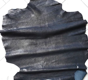 LEDER TIP 37334-F, Lederreste, 1 Lederhaut 0,7mm, antik-anthrazitgrau, metallic - Picture 1 of 1