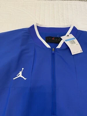 Jordan Team Lightweight Nylon Coaches Jacket Blue 1/2 Zip Size: Medium NWT $75 - Image 1 of 3