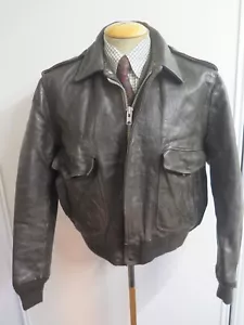 Vintage 1980's Schott I.S.674-M.S A2 Flight Bomber Pilot Jacket XL 46" Euro 56 - Picture 1 of 10