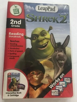 NEW LeapFrog LEAP PAD Shrek 2 Interactive Book & Cartridge 2nd grade reading - Image 1 of 2