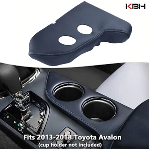 Fits 2013-2018 Toyota Avalon Vinyl Leather Cup Holder Panel Cover Trim Dark Gray - Picture 1 of 6
